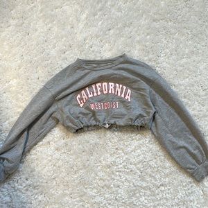 Crop top light weight sweatshirt